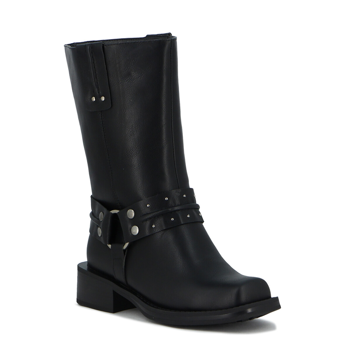 Botas Mujer Darkness Caña Media Y Taco Bajo - Negro 