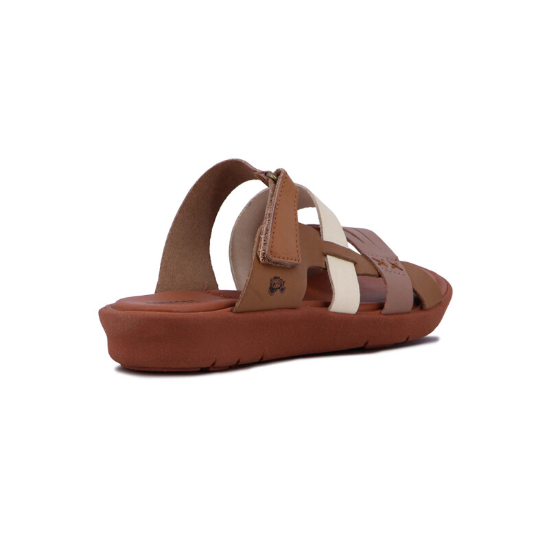 Sandalia Country Mujer Tres Tiras Rosa Viejo-manteca