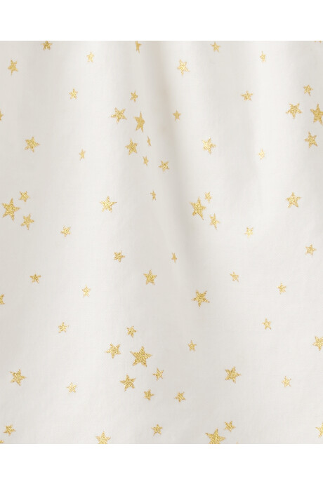 Blusa de algodón, manga larga, diseño estrellas Sin color