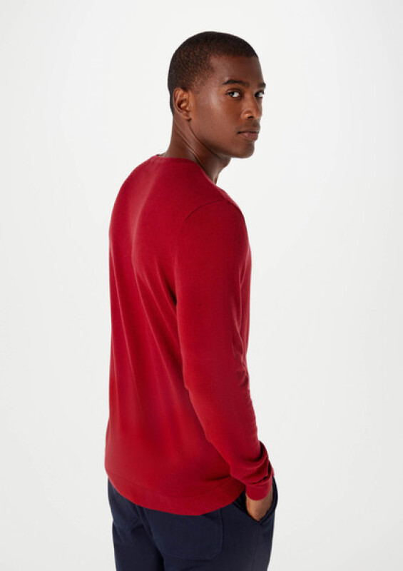BLUSAO MASCULINO ADULTO (SWEATER) ROJO OSCURO