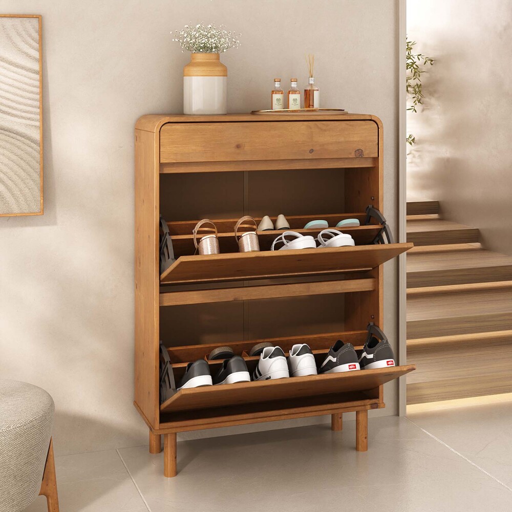 ZAPATERA MADERA NATURAL-BEIGE FORT