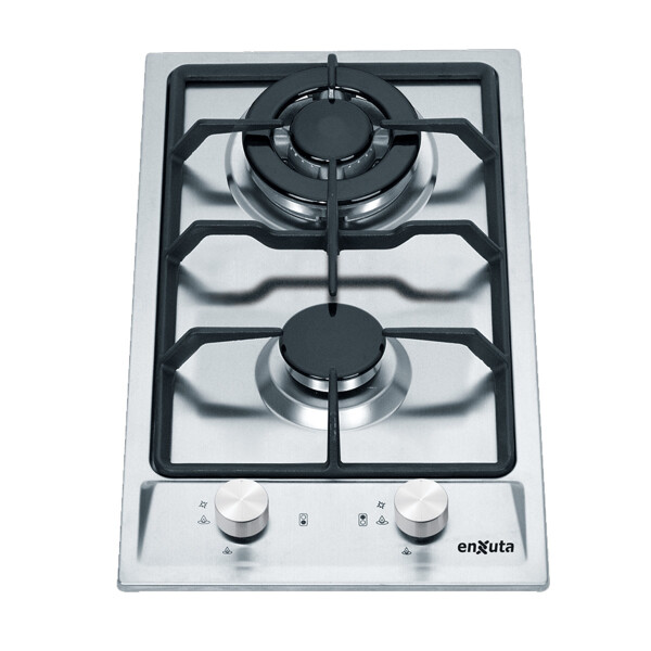 ANAFE DE EMPOTRAR CON 2 HORNALLAS A GAS INOX CON HIERRO FUNDIDO ENXUTA ANAFE DE EMPOTRAR CON 2 HORNALLAS A GAS INOX CON HIERRO FUNDIDO ENXUTA