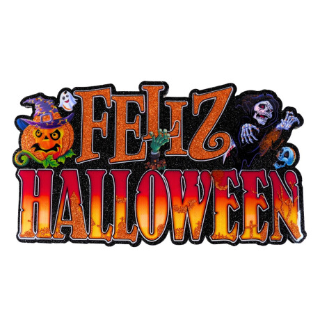 Cartel Feliz Halloween con luz Cartel Feliz Halloween con luz