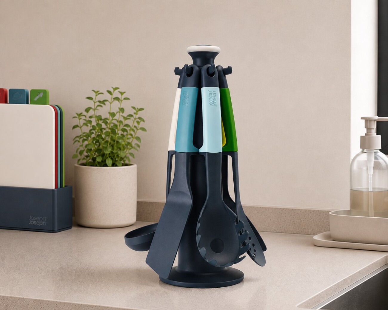 Set de Utensilios con Base Giratoria Joseph Joseph Elevate™ Carousel Opal - Preventa Set de Utensilios con Base Giratoria Joseph Joseph Elevate™ Carousel Opal - Preventa