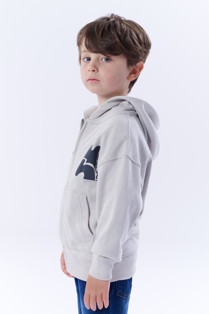 Campera deportiva estampa Joy Gris Claro
