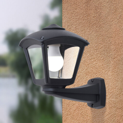 Farol pared colonial tr. negro IP55 E27 NARDO/ROBY FL0570