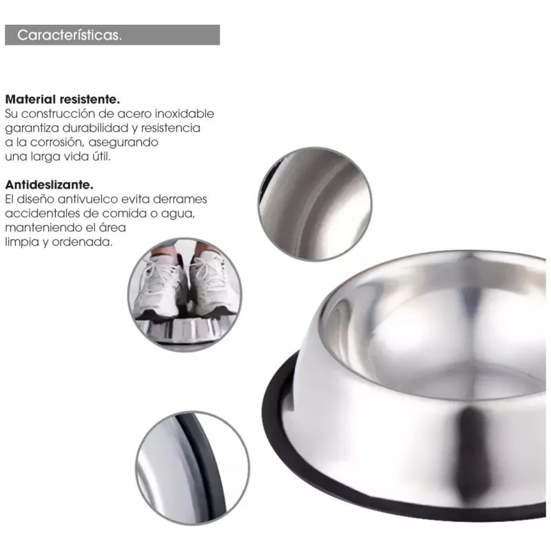 COMEDERO ACERO ANTIVUELCO LILI 26 CM Ø COMEDERO ACERO ANTIVUELCO LILI 26 CM Ø