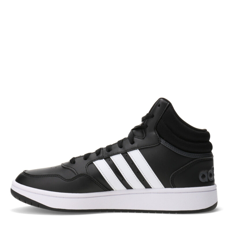 Championes de Hombre Adidas Hoops 3.0 Mid Classic Vintage Negro - Blanco