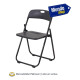 Silla Plegable Reforzada Para Jardin Exterior Metal Plastico Negro