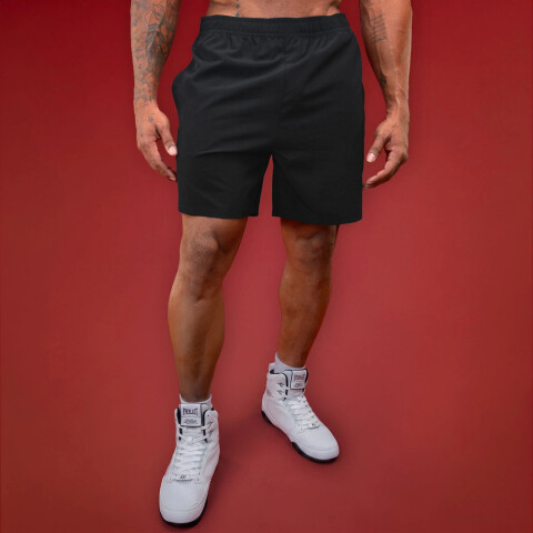 SHORT MEN POLY/SPX EVERLAST STREET FIGHTER 6\" BK NEGRO