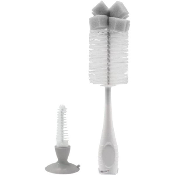 Cepillo limpia biberon BUBA gris ventosa y esponja Cepillo limpia biberon BUBA gris ventosa y esponja