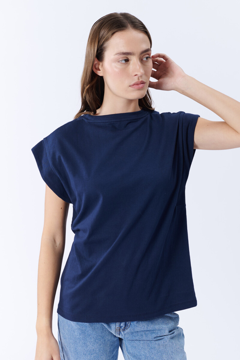 Remera Manga Sisa Azul Marino