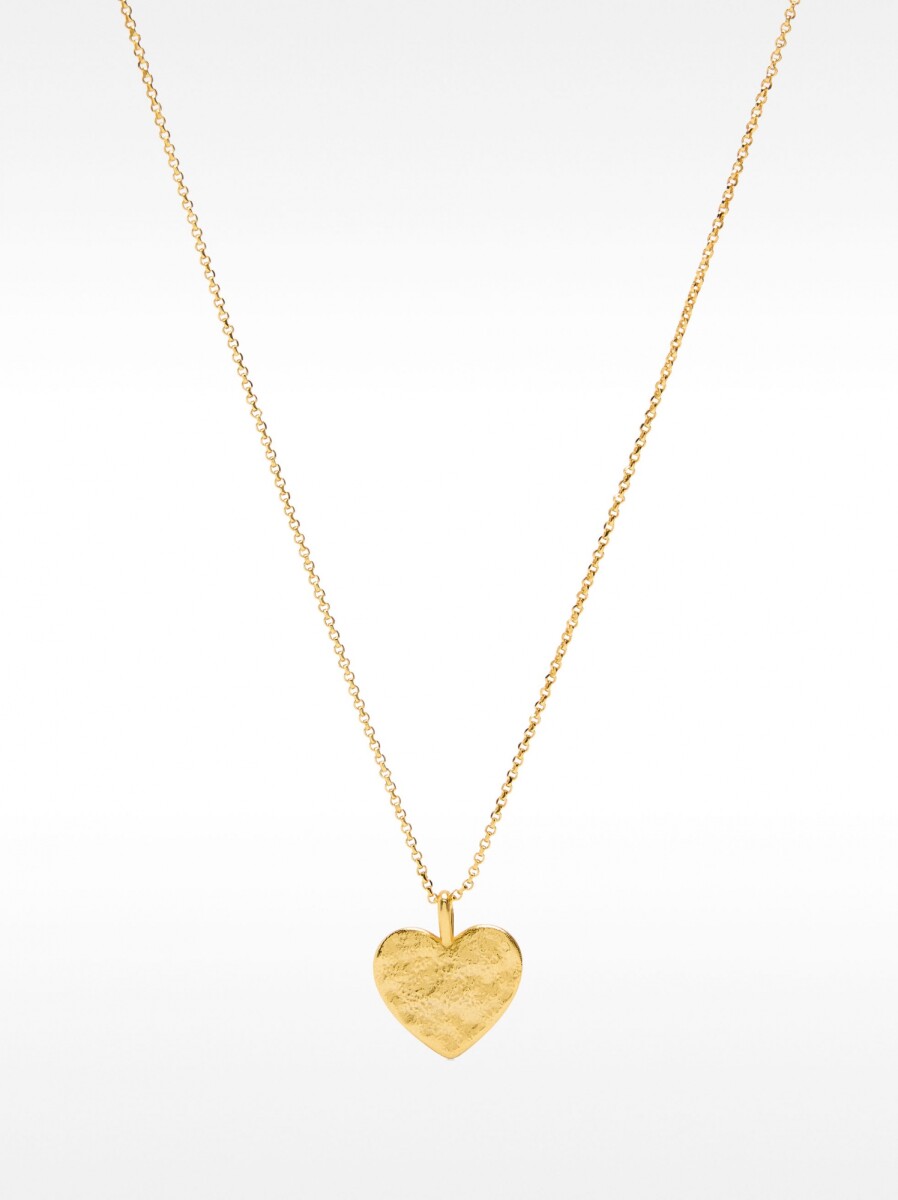 Collar Con Corazón - Plata De Ley 925 - dorado 