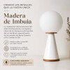 Lampara de Mesa Esfera en Madera Imbuia Lampara de Mesa Esfera en Madera Imbuia