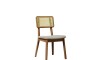 Silla de Comedor Classic Ratán - Línea Manhattan Tela Lino/Natural
