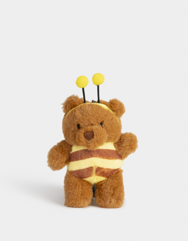Llavero Peluche Llavero Y Charm De Peluche De Osito Abeja - Marron Medio