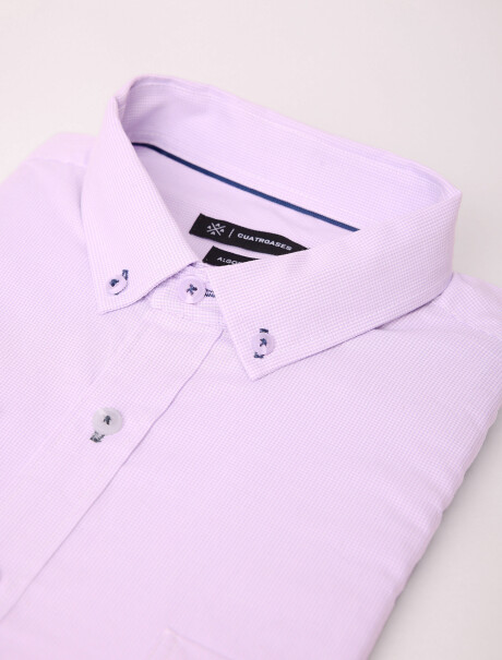 Camisa m/ micro pie de pulle violeta