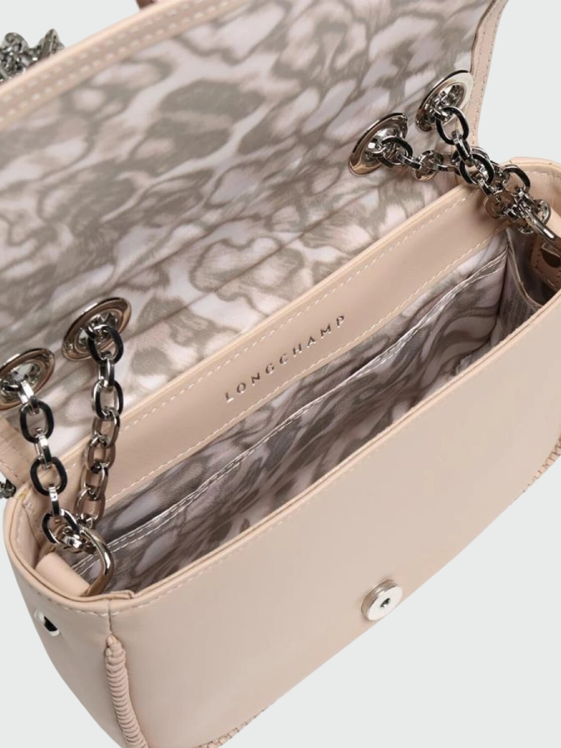 Longchamp -Cartera pequeña de cuero, Amazone Rosado