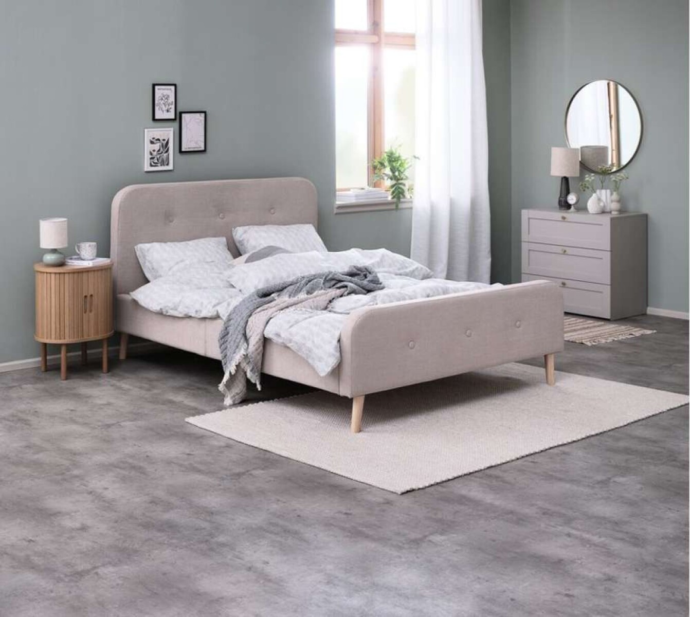 Estructura Cama Kongsberg 140X190 - Beige 