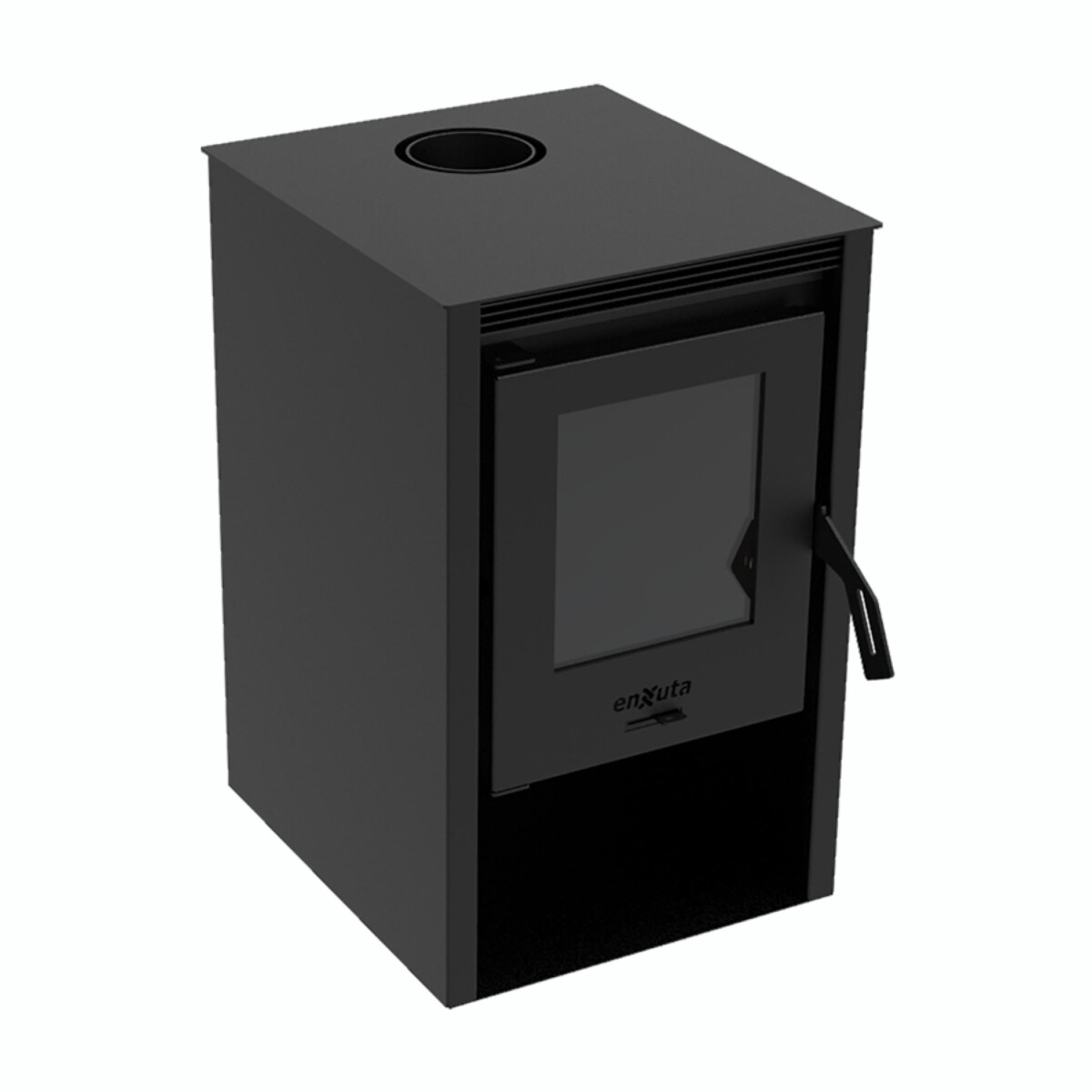 Estufa A Leña De Alto Rendimiento ENXUTA EENXAR47 Para 85 M3 9Kw - Negro 