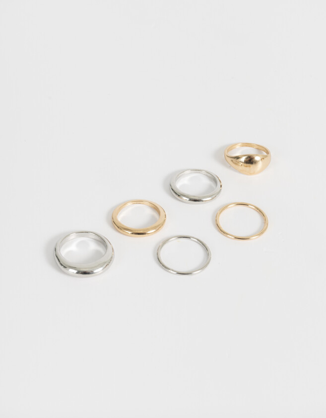 Sets Anillos Chunky Edition Set De Anillos Chunky - Combinacion Bicolor