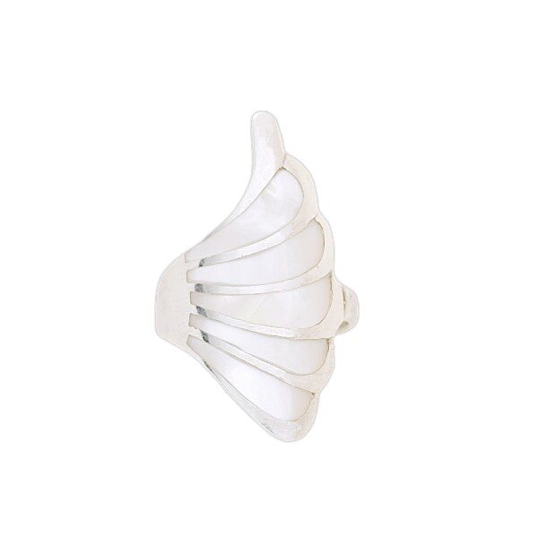 Anillo Ala-Plata 925-Piedra Nacar-AN3385 conpiedra