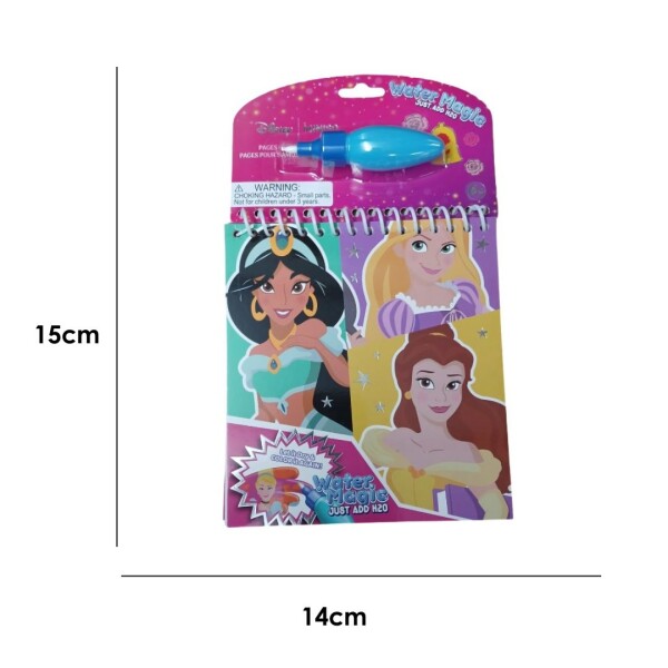 Libro de pintura con agua Princesas