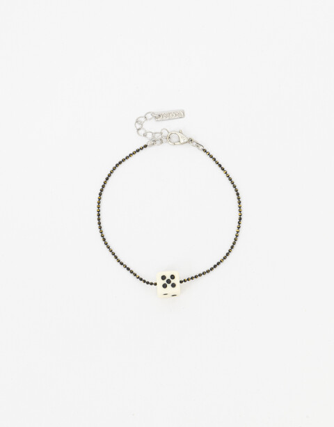 Pulseras Flexibles Color Pulsera Flexible Dado - Negro