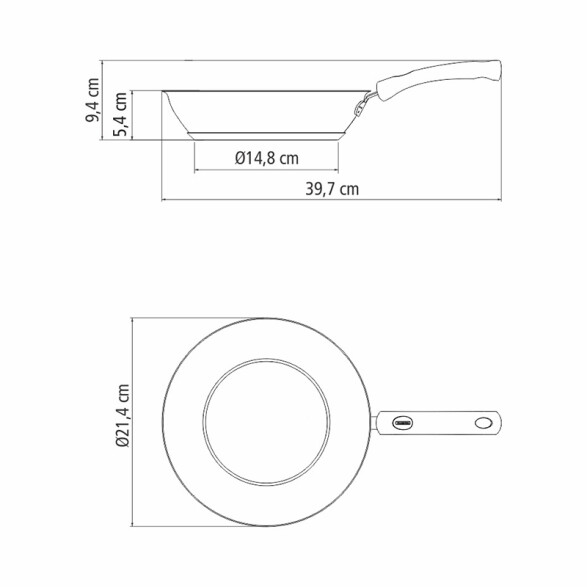 Sartén Ø20 cm en acero inox "Solar silicone" TF1630