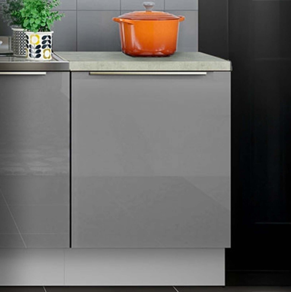 BAJO MESADA - 60 CM MDP-Y-VIDRIO BLANCO LUX 