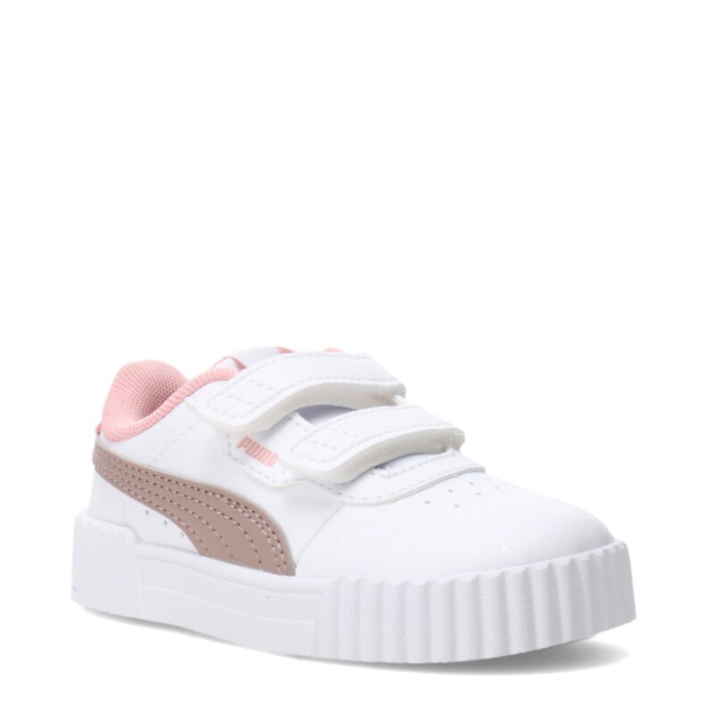 Championes de Niña Puma Carina 3.0 V Inf Blanco - Rosa Viejo