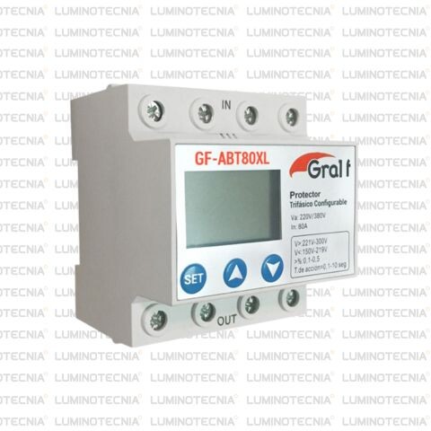 PROTECTOR DE TENSION TRIFASICO CONFIGURABLE 63A GF-ABT80XL - GRALF PROTECTOR DE TENSION TRIFASICO CONFIGURABLE 63A GF-ABT80XL - GRALF