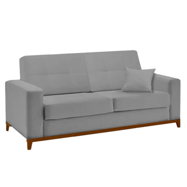Sofá sillón 3 cuerpos - Patas en madera gris