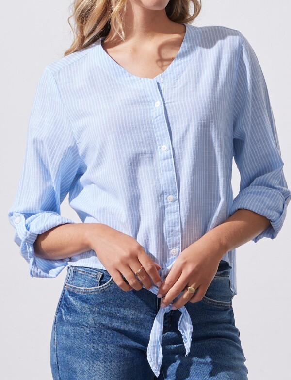 Blusa Algodon Nudo CELESTE/MULTI