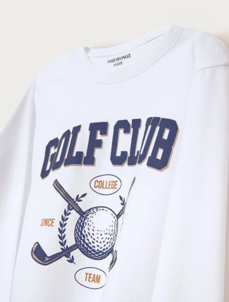 CAMISETA INFANTIL CON ESTAMPA BLANCO