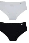 Pack Bombacha Cotton Leve Negro/Blanco