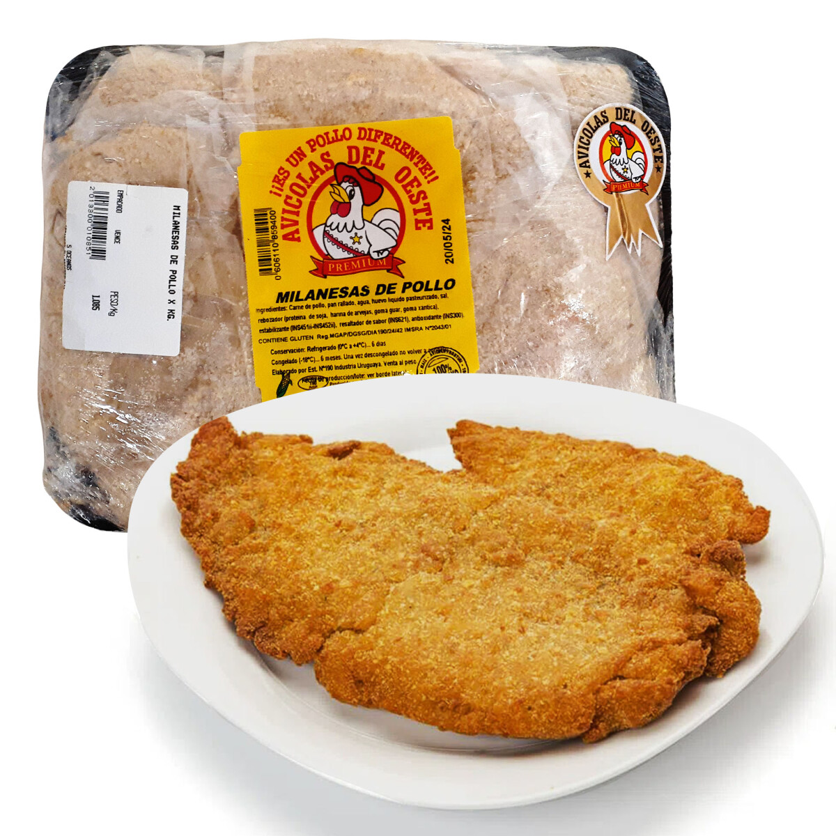 Milanesas de Pollo x Kg Avícola del Oeste 