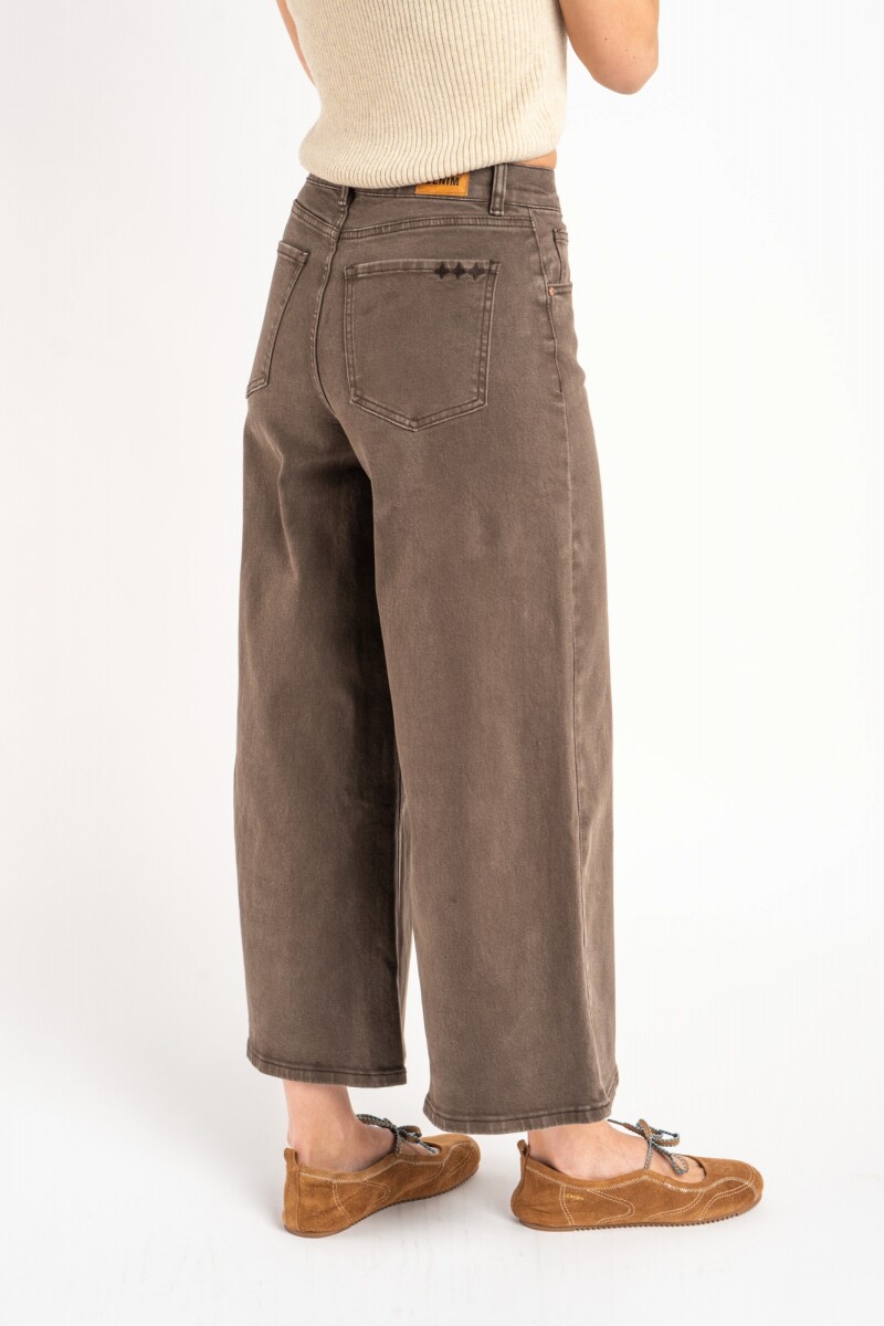 Jean Wide Leg Marron
