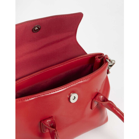 Cartera City Crudo Rojo Medio