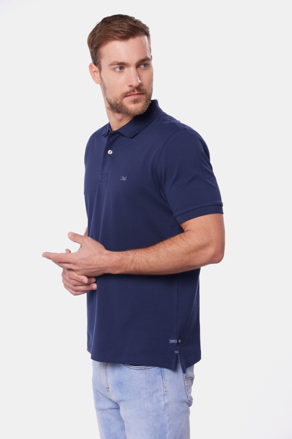 REMERA POLO LISA Azul