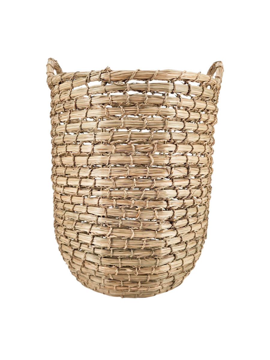 CANASTO REDONDO CON ASAS - MARRON 