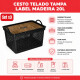 Set x3 Caja con tapa simil madera 20 Lts NEGRO