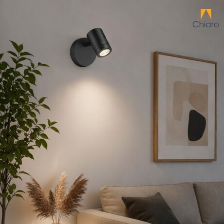 APLIQUE SPOT DIRIGIBLE 8W APTO INTEMPERIE NEGRO