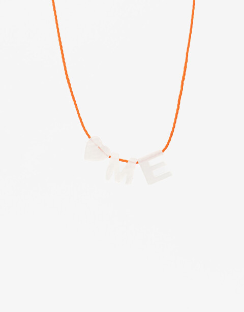 Collares Cortos Cordón Collar Corto Nácar Me - Naranja Claro
