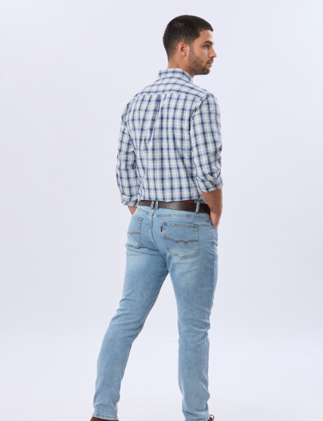PANTALÓN DE JEAN SKINNY Celeste