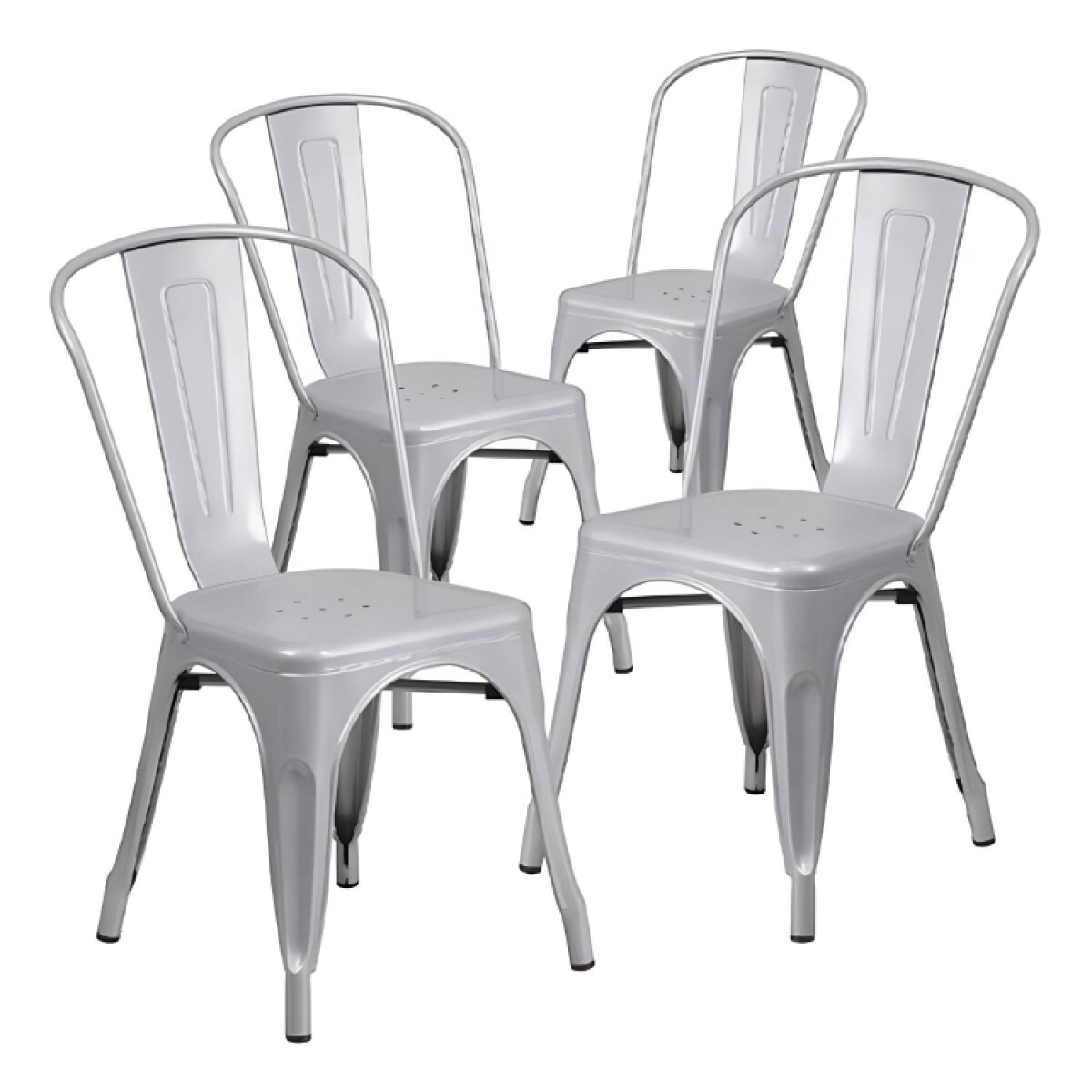 Pack 4 Sillas Tolix Lumax Varios Colores - Gris 