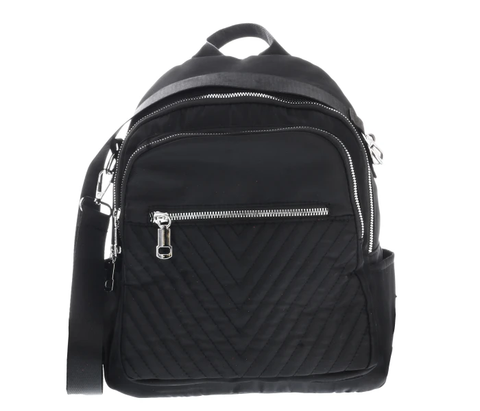 Mochila CARL de tela con capitoneado Black