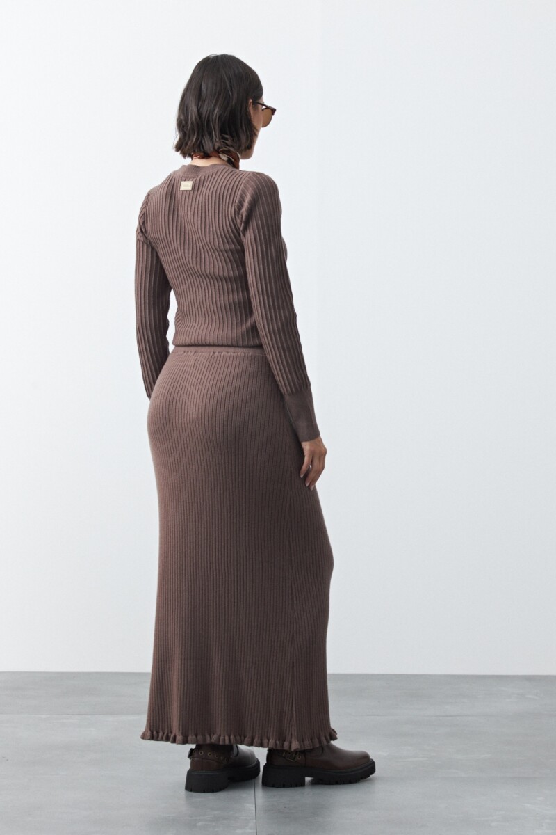 FALDA ROBINE Marrón oscuro