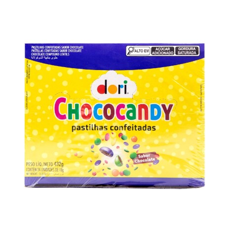 CONFITES DORI CHOCOCANDY DISPLAY 24 18 GRS (432GRS) CONFITES DORI CHOCOCANDY DISPLAY 24 18 GRS (432GRS)