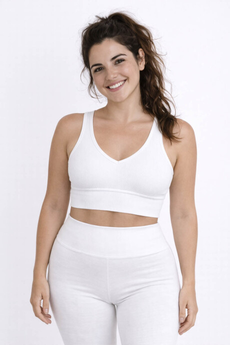 Top Microfibra Fitness Blanco